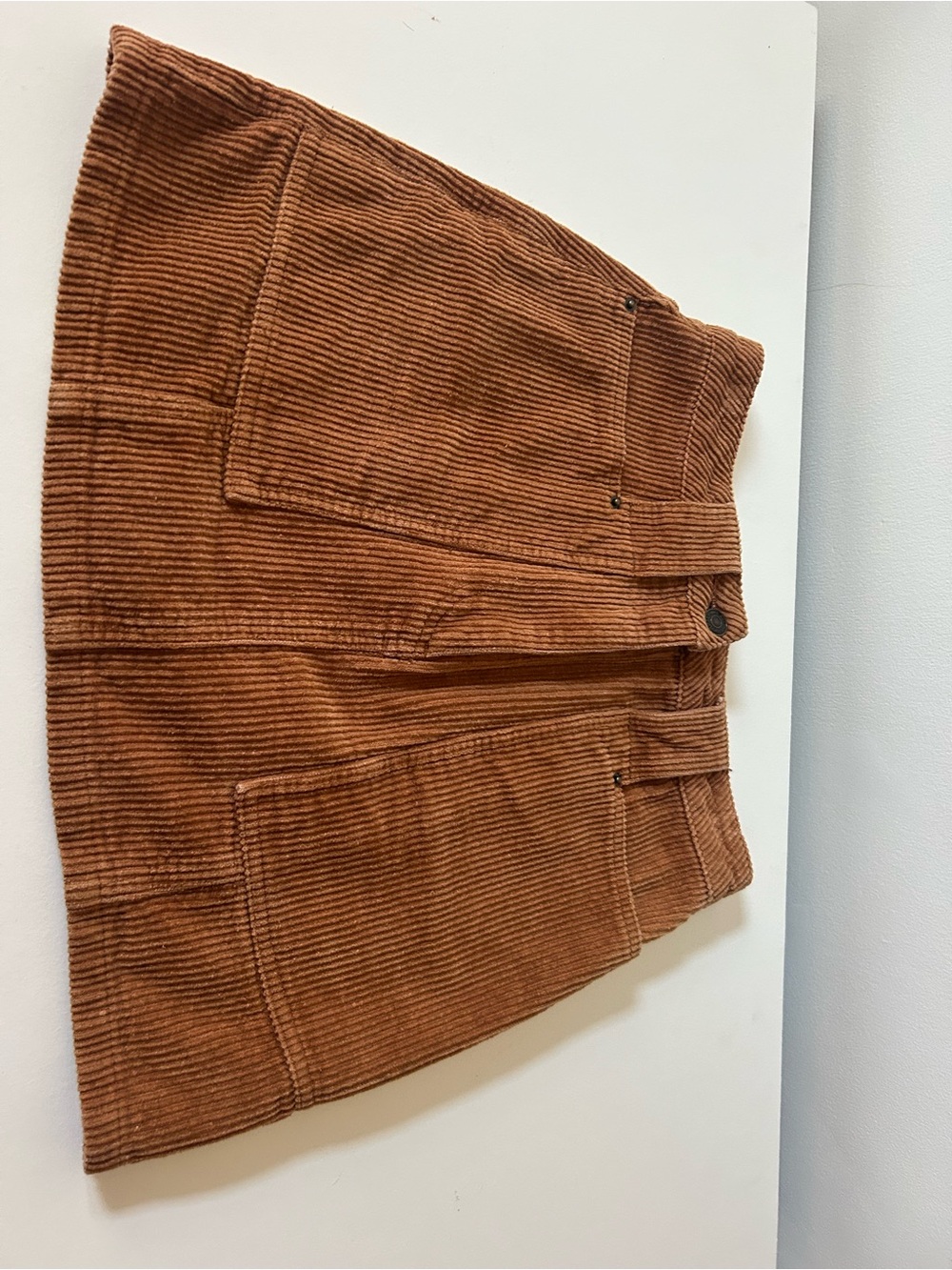 Rhythm. Rust Corduroy A-Line Mini Skirt